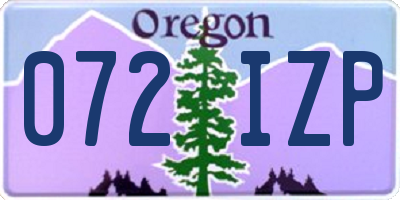 OR license plate 072IZP