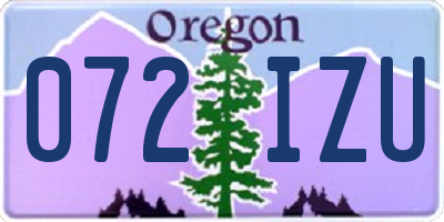 OR license plate 072IZU