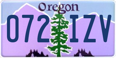 OR license plate 072IZV