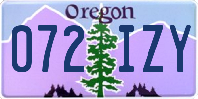 OR license plate 072IZY