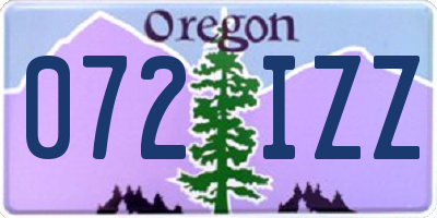 OR license plate 072IZZ