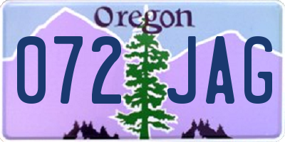 OR license plate 072JAG