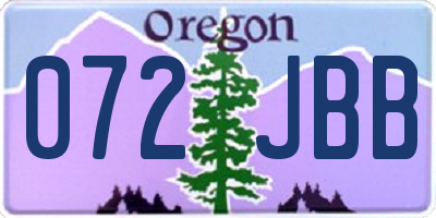 OR license plate 072JBB