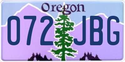 OR license plate 072JBG