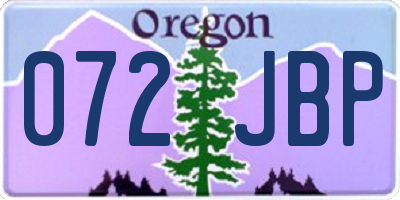 OR license plate 072JBP
