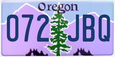 OR license plate 072JBQ