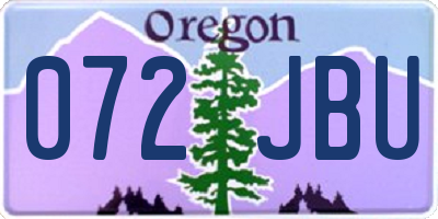 OR license plate 072JBU