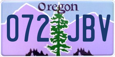 OR license plate 072JBV