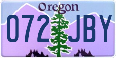 OR license plate 072JBY