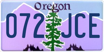 OR license plate 072JCE