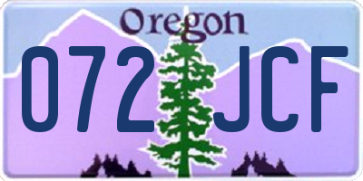 OR license plate 072JCF