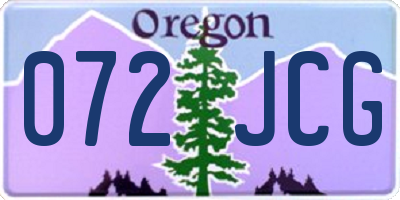 OR license plate 072JCG