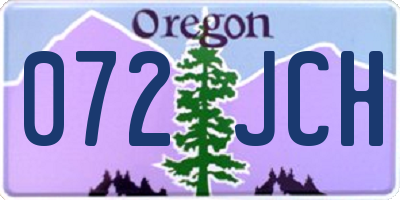 OR license plate 072JCH