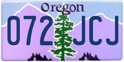 OR license plate 072JCJ