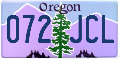 OR license plate 072JCL