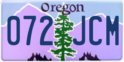 OR license plate 072JCM