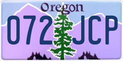 OR license plate 072JCP