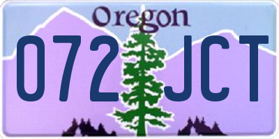 OR license plate 072JCT
