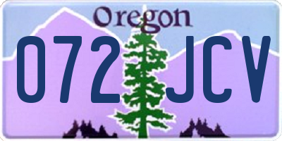 OR license plate 072JCV