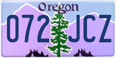 OR license plate 072JCZ