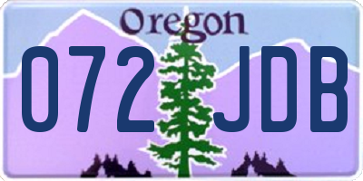 OR license plate 072JDB