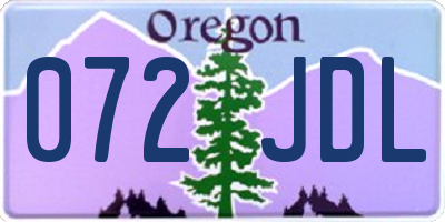 OR license plate 072JDL