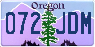 OR license plate 072JDM