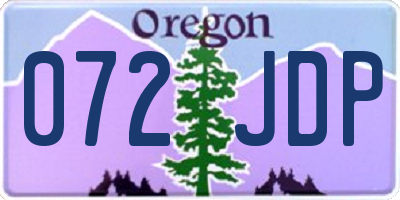 OR license plate 072JDP