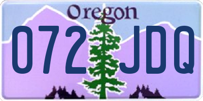 OR license plate 072JDQ