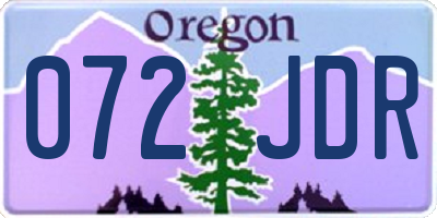 OR license plate 072JDR