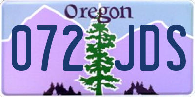 OR license plate 072JDS