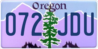 OR license plate 072JDU