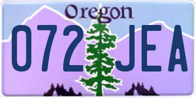 OR license plate 072JEA