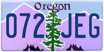 OR license plate 072JEG