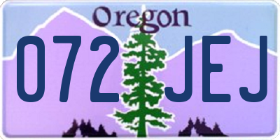OR license plate 072JEJ