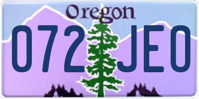 OR license plate 072JEO