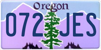 OR license plate 072JES