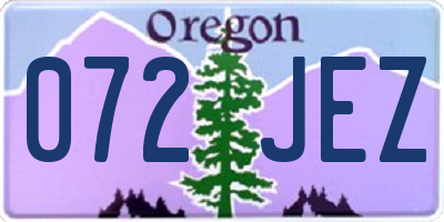 OR license plate 072JEZ
