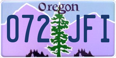 OR license plate 072JFI