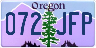 OR license plate 072JFP