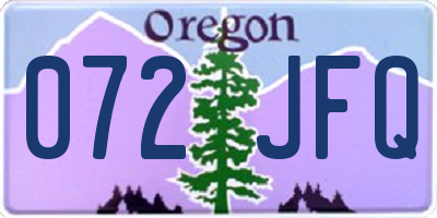 OR license plate 072JFQ