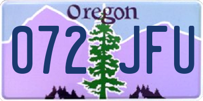 OR license plate 072JFU