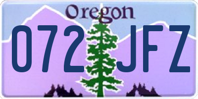 OR license plate 072JFZ