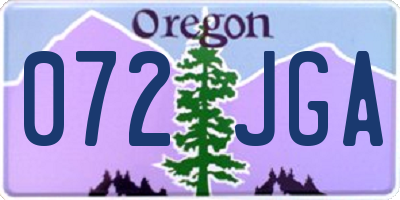 OR license plate 072JGA