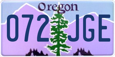 OR license plate 072JGE