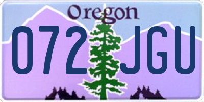 OR license plate 072JGU
