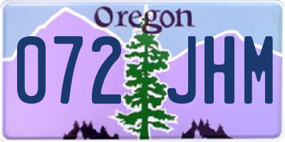 OR license plate 072JHM