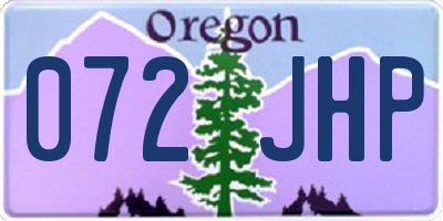 OR license plate 072JHP