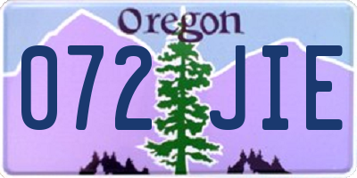 OR license plate 072JIE