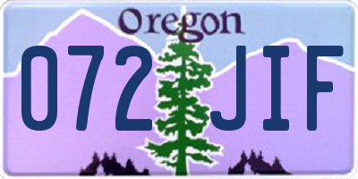 OR license plate 072JIF